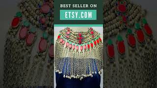 Afghan Silver Kuchi Boho Choker Necklace | Classic Jewelry