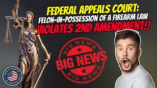 Federal Appeals Court: Felon-In-Possession Of A Firearm Law VIOLATES 2nd Amendment!