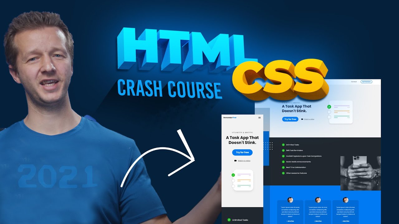 Html And Css Tutorial For 2021 Complete Crash Course Youtube