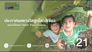 สถาบันลูกโลกสีเขียว ประกาศผลรางวัลลูกโลกสีเขียว ครั้งที่ 21