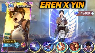 EREN X YIN SKIN!! Levimlbb Review Skin Eren MLBB X ATTACK ON TITAN | Eren x Yin Gameplay | MLBB