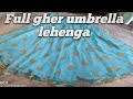 Double umbrella lehenga ki cutting & stitching