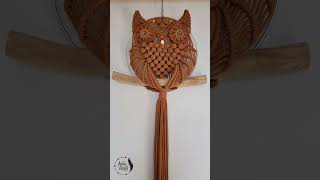 Macrame OWL 🦉 #macrame #macrameowl #owl #homedecor #handmade #walldecor