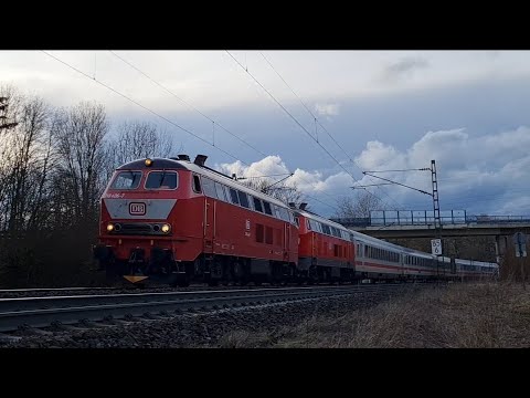 Ulm - Jungingen: BR 218 Doppeltraktion Am IC 2013 - YouTube