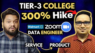 2.5 LPA to 300% Salary HIKE 🔥 DATA ENGINEER @ ZOOM - Service Based to Product Based 😎 Tier-3 College