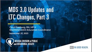 MDS 3.0 Training - Part 3