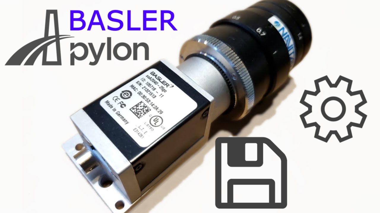 Save Settings To Basler Camera Via Basler Pylon Software Youtube