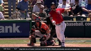 BAL@MIN: Plouffe goes deep for a two-run homer