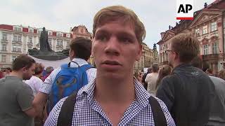 Protest in Prague against Prime Minister Babis