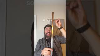Guy shows how to swallow a sword
