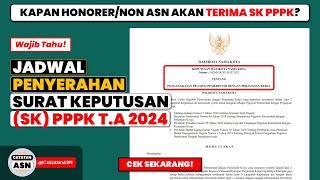 Jadwal Penyerahan SK PPPK – Kapan Honorer/Non ASN Terima SK PPPK?