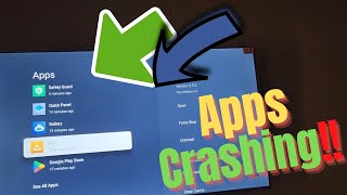 Apps crashing Android Tv or Google Tv fix