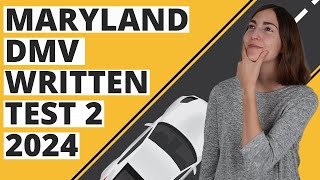 Maryland DMV Written Test 2 2024 (60 Questions with Explained Answers)