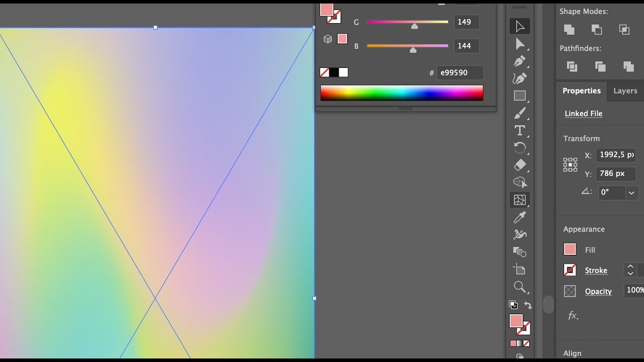 How To Make Simple Mesh Gradient In Adobe Illustrator With The Mesh