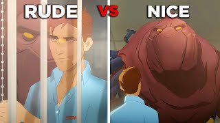 Dispatch – Be Nice vs Rude to Golem (All Choices & Dialogues in 4K / 60FPS)