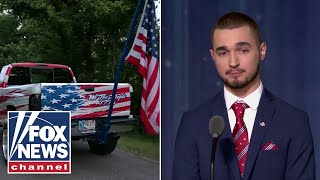 Indiana teen awarded for proudly flying flag on truck, even when told to stand down