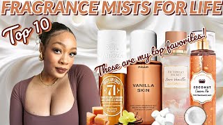 Top 10 Fragrance Mists For Life ! If I Could Only Keep 10 | My Signature Scents ✨