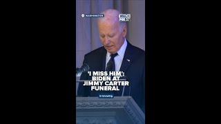 'I miss him': Biden at Jimmy Carter funeral #shorts #shortnews #jimmycarter #jimmycarterfuneral