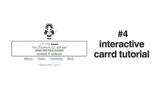 interactive carrd tutorial #4