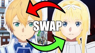 WHAT IF EUGEO and ALICE SWAPPED places #sao #swordartonline #alicization