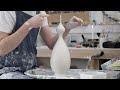 Making A Double Bellied Porcelain Bottle - Throwing On the Wheel - Matt Horne Pottery