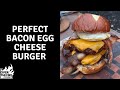 Perfect Double Bacon Egg & Cheeseburger 🍔 🥓 🍳 🧀 🔥 | Over The Fire Cooking #shorts