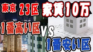 【賃貸物件】10万円の家賃で港区と〇〇区を同条件で比較してみた