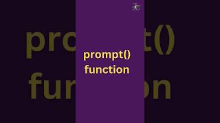Taking Input in JavaScript part 1 | prompt() function | JavaScript Tutorial in 1 minutes #13