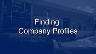 Finding Company Profiles