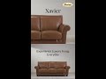 Durian Xavier Genuine Leather Sofa with Rolled Arms