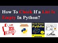 How To Check If a List Is Empty In Python