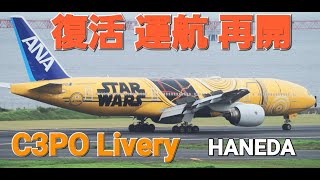 ✈✈羽田空港 復活 運航再開 C-3POLivery スターウオーズ STAR WARS \