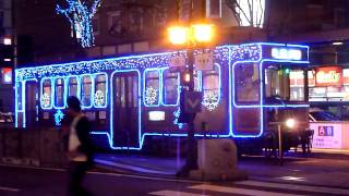 きれい・・・・！！熊本市電！！クリスマスイルミネーション車両！２