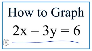 How to Graph the Linear Equation 2x - 3y = 6