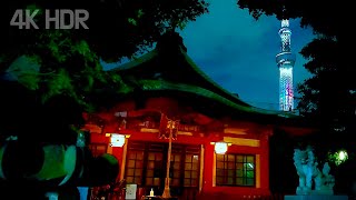 Mystical Night Walk: Sumida City’s Alleys and Shrines | Tokyo, Japan | July 2024 | 4K/HDR