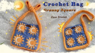 CROCHET BAG ☀️🌙 Master Crafter Shares Sun and Moon Granny Square Secrets!