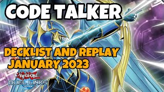 CODE TALKER DUEL LINKS : JANUARY 2023 RANKED DUEL REPLAY AND DECKLIST [YUGIOH] 遊戯王デュエルリンクス