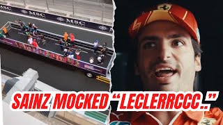 Carlos Sainz MOCKED Charles Leclerc Name by Parodying \