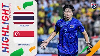 ไฮไลท์ฟุตบอลชายซีเกมส์ 2021 ไทย พบ สิงคโปร์