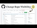 how to change GitHub visibility (Privacy Options)