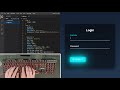 ASMR Programming - Login Form with Floating Placeholder and Light Button using Html CSS - No Talking