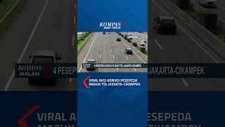 Viral Aksi Konvoi Pesepeda Nekat Masuk Ruas Jalan Tol #shorts #konvoi #sepeda #jalantol #jakarta