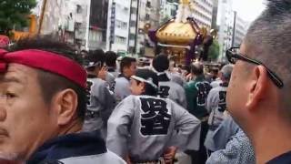 東京　四谷　須賀神社　例大祭　本社神輿渡御　２０１６．６．５