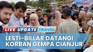 Kunjungi Korban Gempa Cianjur, Lesti Kejora dan Rizky Billar Naik Helikopter Bareng Rudy Salim