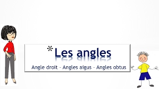 Les angles: angle droit, angles aigus, angles obtus