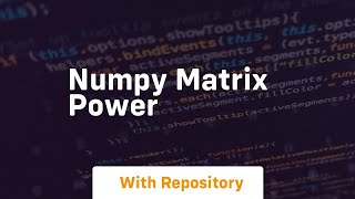 numpy matrix power