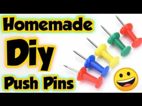 DIY HOMEMADE NOTICE BOARD PINS Ll HOW TO MAKE NOTICE BOARD PINS AT HOME ...