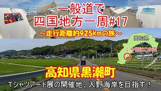 入野海岸に吊るされた、たくさんのTシャツの祭典とは！？海沿いに田んぼがある高知県幡多郡黒潮町。