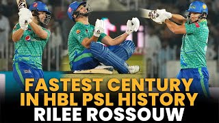 Fastest Century in HBL PSL History By Rilee Rossouw | Peshawar vs Multan | Match27 | HBLPSL 8 | MI2A