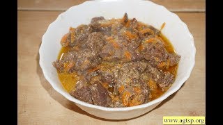 Оленина тушёная / Venison stewed